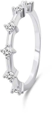 Brilio Silver Beautiful sidabrinis ring with zircons RI041W
