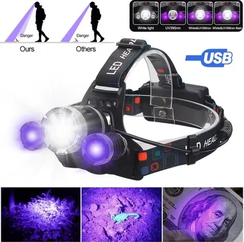 Ultravioletinis ir Baltas Galvos Prožektorius