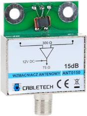 Stiprintuvas antenowy ekranowany 15dB Cabletech kaina