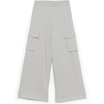 Kelnės moterims, Pilka, Cargo wide leg pant