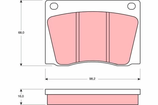 TRW GDB531 Brake pad set