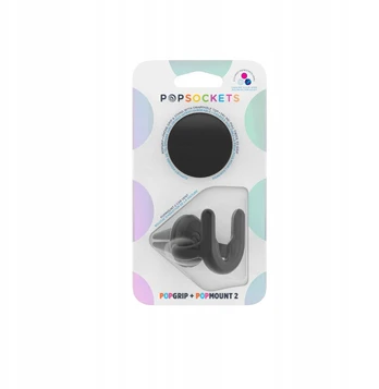 „PopSockets“ „Popsockets Car Vent 2“ + „PopGrip“, juodos spalvos