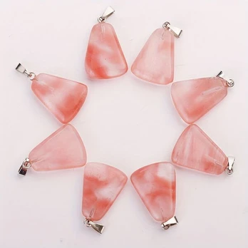 Pakabukas, cherry quartz 8pcs