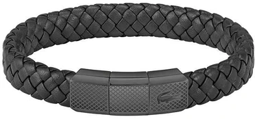Lacoste Juoda odinė apyrankė Rokel 2040285