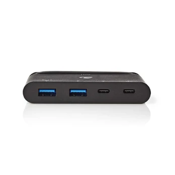 Nedis USB adapteris USB 3.2 USB Type-C™ 2x USB Type-A / 2x USB Type-C™, juodas