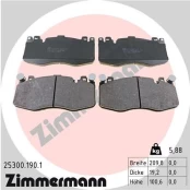 Stabdžių trinkelių rinkinys, diskinis stabdys ZIMMERMANN 25300.190.1 kaina