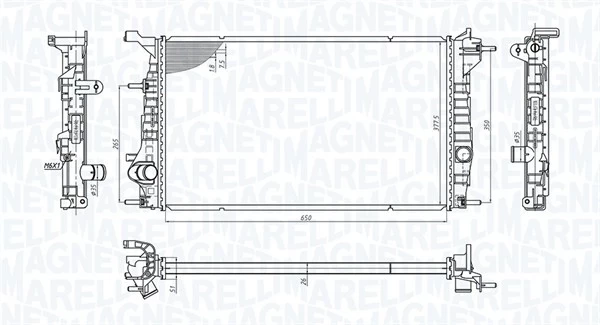 Variklio radiatorius MAGNETI MARELLI 350213200600