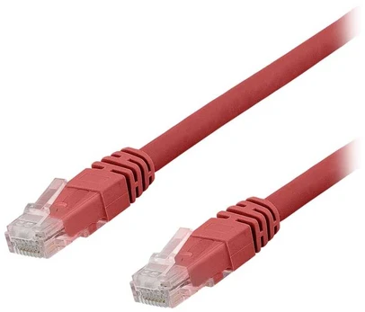 DELTACO - Patchkabel - RJ-45 (han) til RJ-45 (han) - 2 m - UTP - CAT 6a - booted - rød