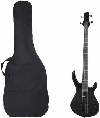 Elektrinė bosinė gitara pradedantiesiems, juoda, 4/4 46"