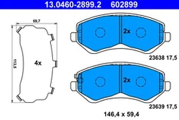 ATE 13.0460-2899.2 Brake pad set