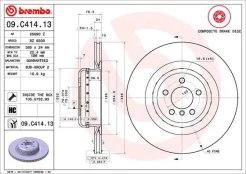 Stabdžių diskas BREMBO 09.C414.13 kaina
