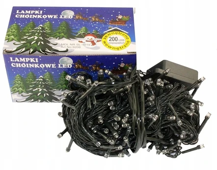 Kalėdinės lemputės 200 Led + Flash mėlynos