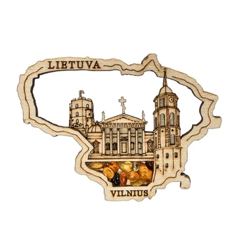 Magnetukas su lietuviška atributika 7,5x5 cm