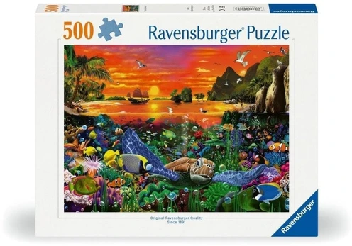 Dėlionė Ravensburger Turtle In The Reef, 36 cm x 49 cm, 500 vnt.