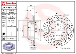 Stabdžių diskas BREMBO 09.8890.21 kaina