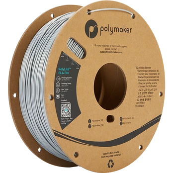 Polymaker PolyLite PLA PRO - 1kg - 1.75mm - Sidabrinis