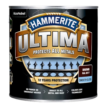 Emaliniai dažai Hammerite Ultima Smooth, blizgus, 2.2 l, ruda