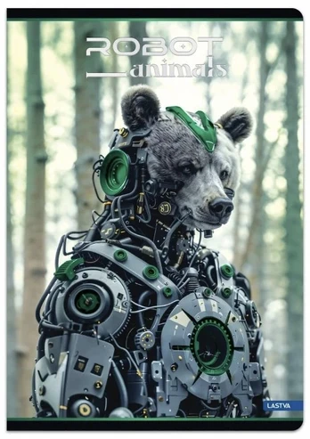 Sąsiuvinis A4 52lap. 80g ROBOT ANIMALS lang.
