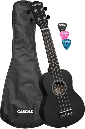 Soprano ukulelė Cascha Linden juoda HH 3960