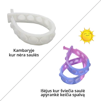 Antistresinis žaislas POP - IT spalvą keičianti apyrankė