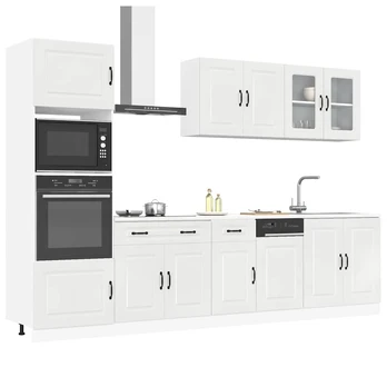 Virtuvinių spintelių komplektas, 7 dalių, Kalmar, balta