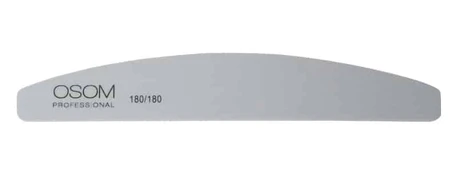 Dildė nagams Osom Professional, Half Moon Shape, grey, 180/180, 1 vnt OSOMP18018, 1/12