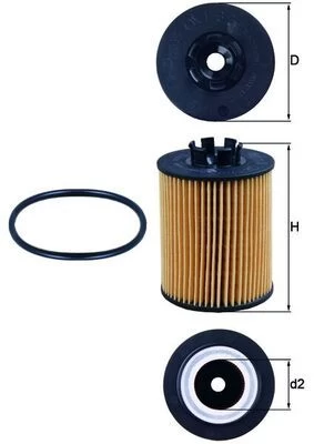 Alyvos filtras MAHLE OX173/2D