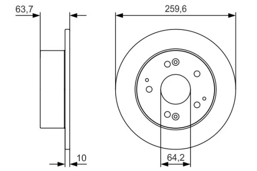 BOSCH 0 986 479 V39 Brake Disc