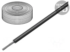 Wire | SiF | stranded | Cu | 1.5mm2 | silicone | black | -60÷180°C | 500V kaina