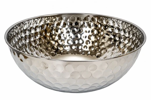 Metalinis serviravimo dubuo sidabrinis 25 cm
