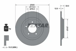 TEXTAR 92296303 Brake Disc