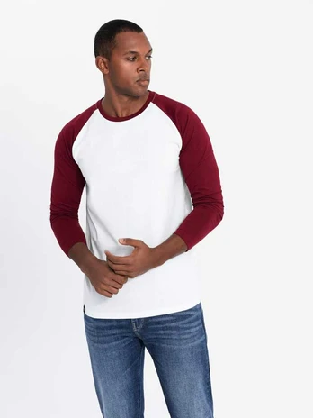 men's t-shirt -baltas