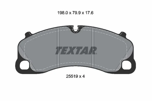 Stabdžių trinkelių rinkinys, diskinis stabdys TEXTAR 2551901