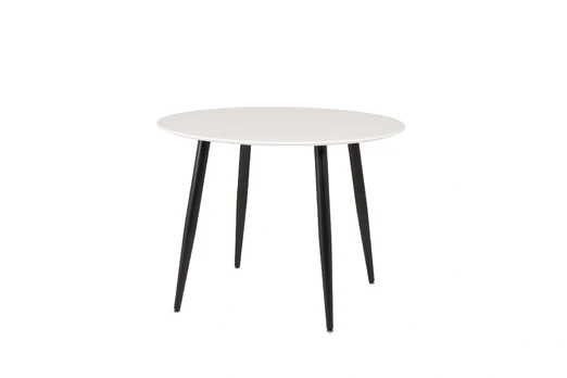 Valgomojo stalas Plaza, 100cm - Balta/Juoda
