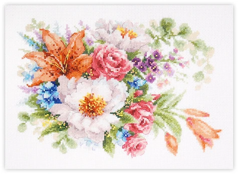 Siuvinėjimo rinkinys Magic Needle Gentle Flowers 210-313