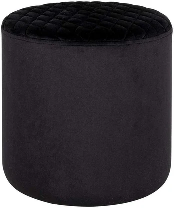 Ejby Pouf Round in juodas velvet