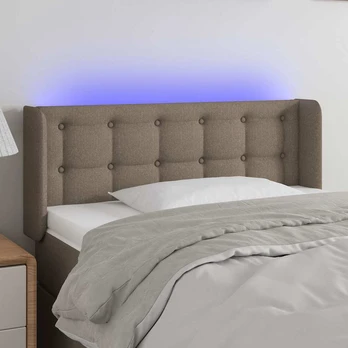 Galvūgalis su LED, taupe spalvos, 83x16x78/88cm, audinys