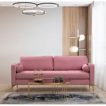 Trivietė sofa Rome-Rose Dulkėta rožė