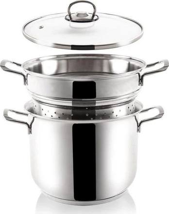Puodas su garų įdėklu, 6 l