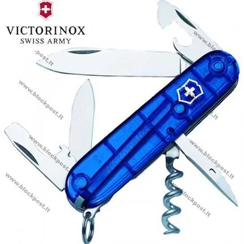 Peilis Victorinox Spartan mėlynas trans