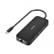 Pritaikykite. Hama USB-C->3xUSB-A/USB-C/HDMI/LAN kaina
