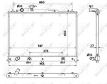 Variklio radiatorius NRF NRF 53904