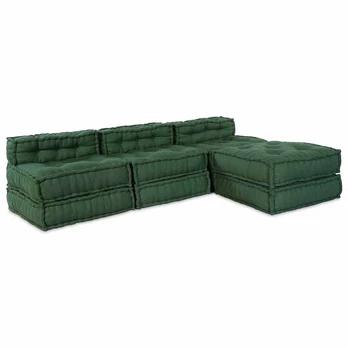 Modulinė sofa 4 pcs Žalia audinys