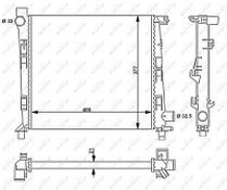 Variklio radiatorius NRF NRF 54717