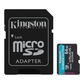 KINGSTON 64GB microSD 170R (su adapteriu)