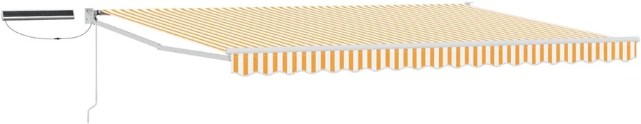 Elektrinė pavėsinė Geltona ir balta 4 × 3 m Aliuminis