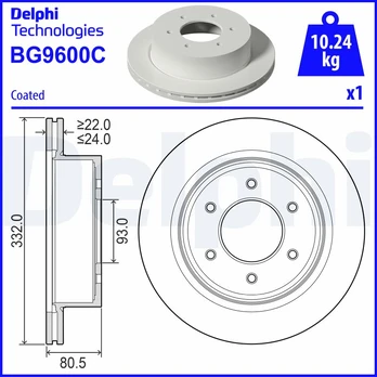 Stabdžių diskas DELPHI BG9600C