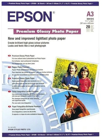 „Epson Premium“ blizgus fotopopierius, DIN A3, 255 g/m², 20 lapų