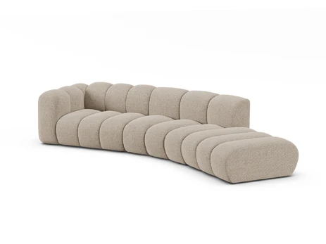Left Modular Sofa, "Lupine", 5 Seats, 335x166x70, Dark Beige