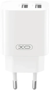 XO wall charger CE55 2x USB 2,4A baltas